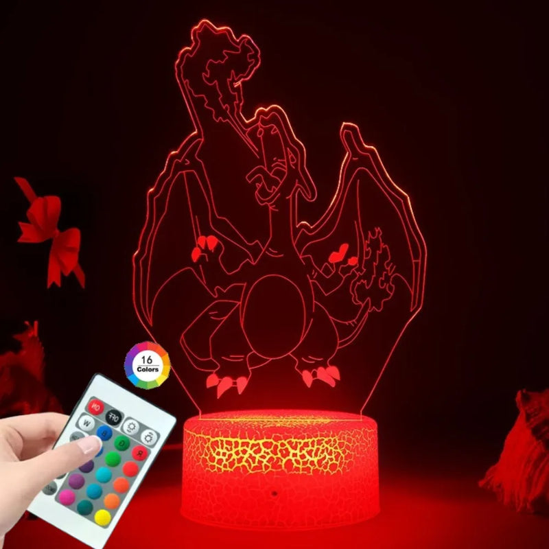 Lampa s 3D iluzí Pokémon
