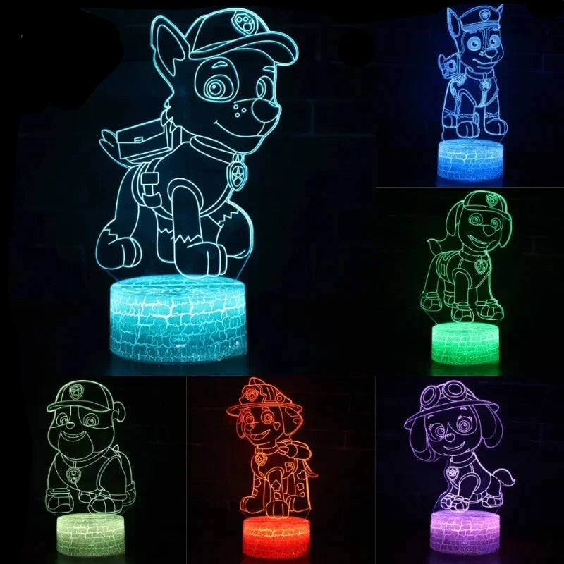 Lampa s 3D iluzí Paw Patrol - více variant