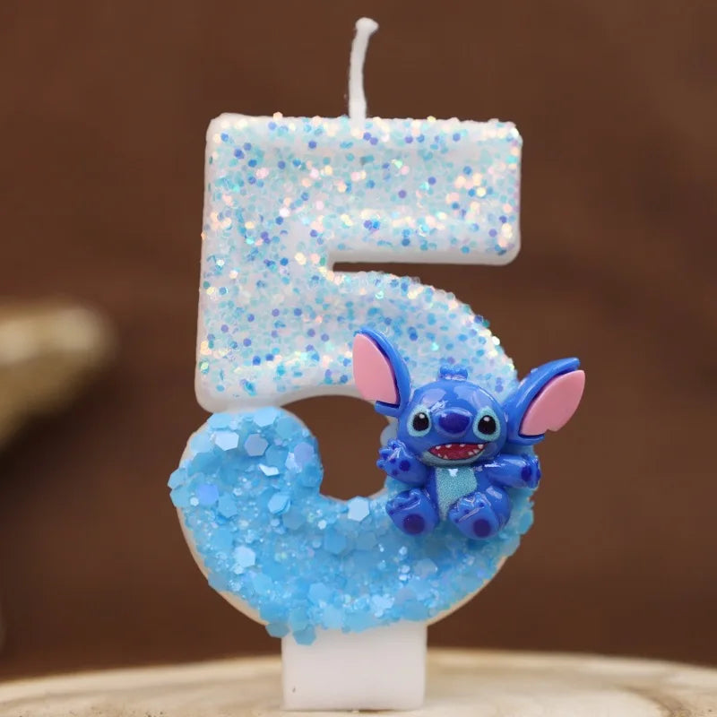 Svíčky na dort s číslovkou Stitch - více variant