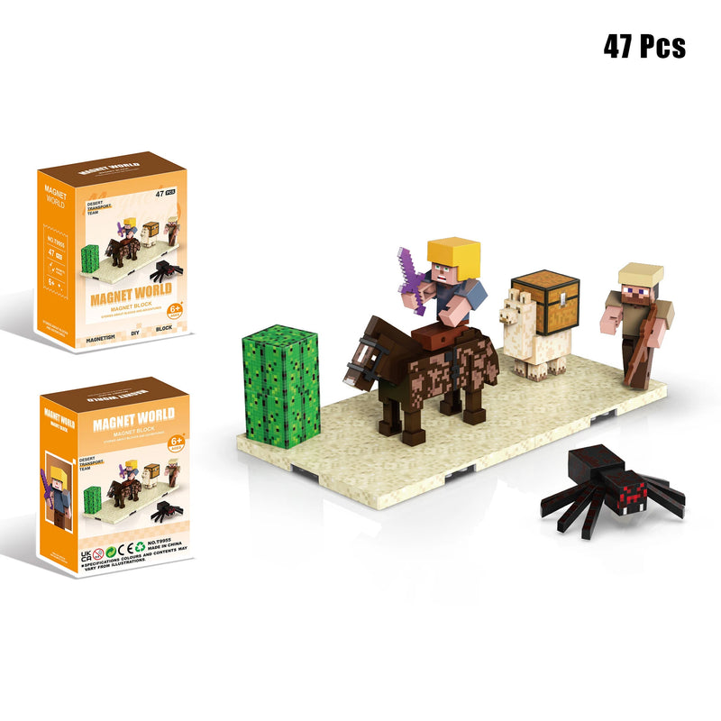 Figurky Minecraft k magnetické stavebnici - více variant