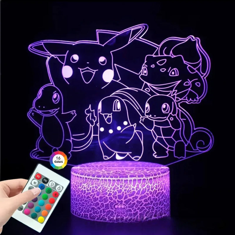 Lampa s 3D iluzí Pokémon