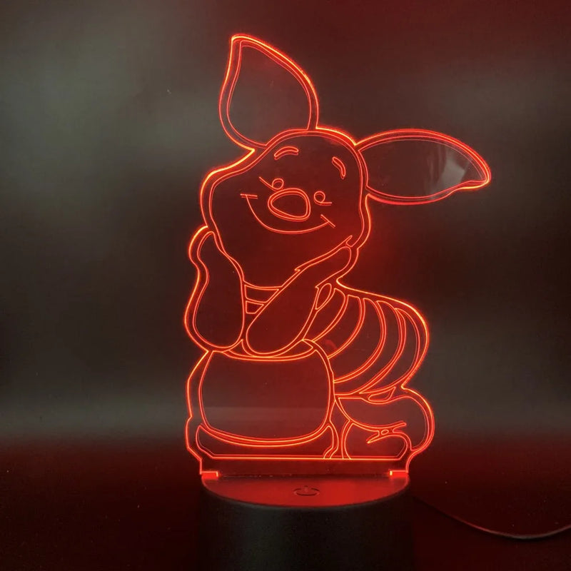 Lampa s 3D iluzí Medvídek Pú - více variant