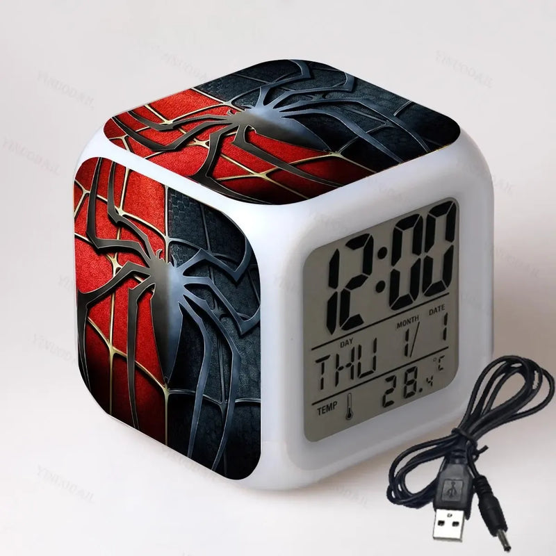 Designový LED budík Spiderman - více variant