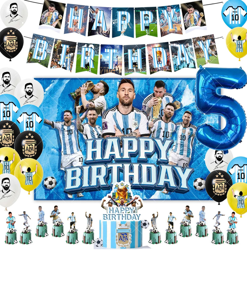 Narozeninový fotbalový párty set s balónky Lionel Messi - více variant
