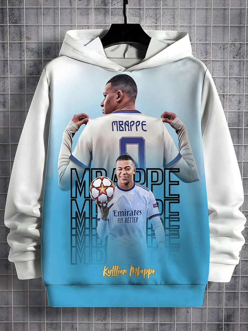 Fotbalová mikina s 3D potiskem Kylian Mbappé - více variant