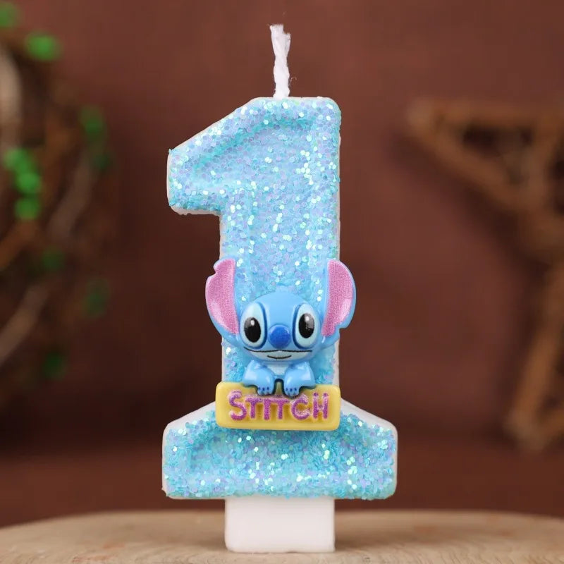 Svíčky na dort s číslovkou Stitch - více variant
