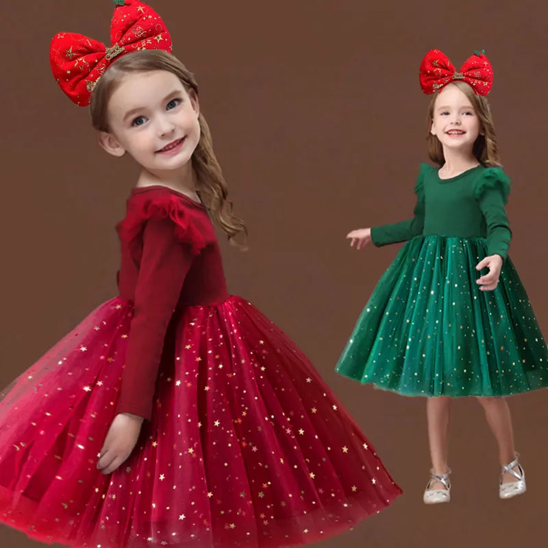 Dívčí designové vánoční šaty - více variant