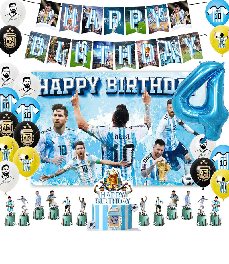 Narozeninový fotbalový párty set s balónky Lionel Messi - více variant