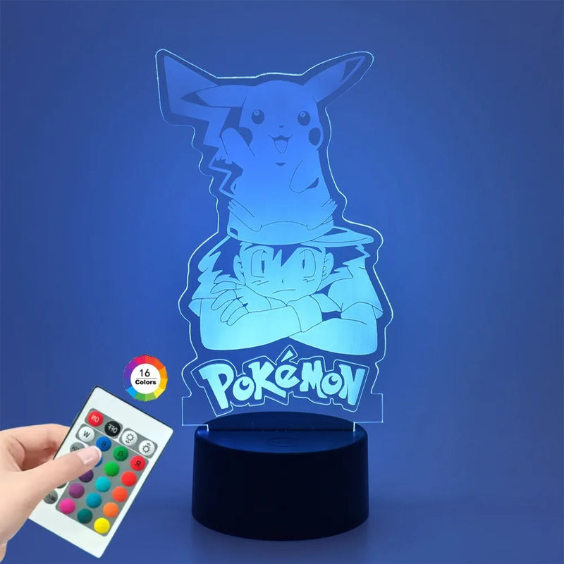 Lampa s 3D iluzí Pokémon