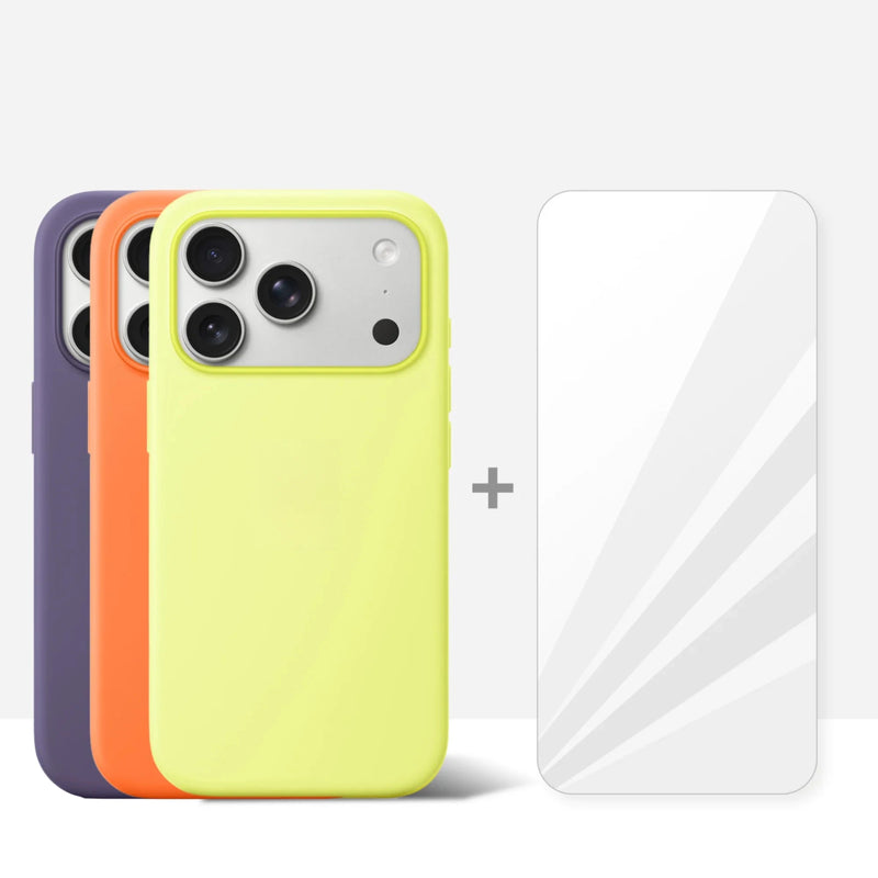 Barevné pouzdro a ochranné sklo pro iPhone Air, 17, 17 pro, 17 Pro Max - více variant
