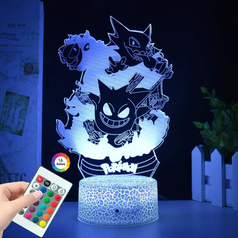 Lampa s 3D iluzí Pokémon