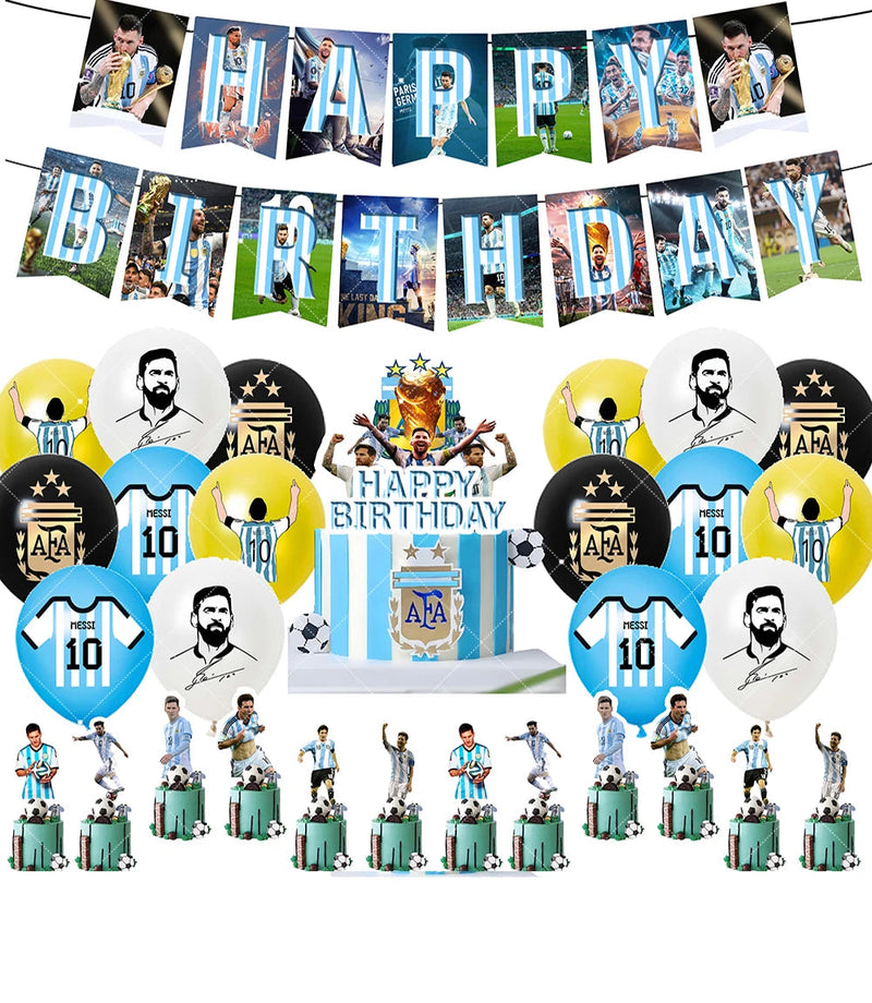 Narozeninový fotbalový párty set s balónky Lionel Messi - více variant