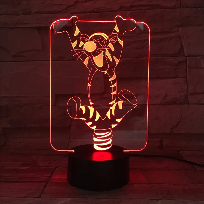 Lampa s 3D iluzí Medvídek Pú - více variant