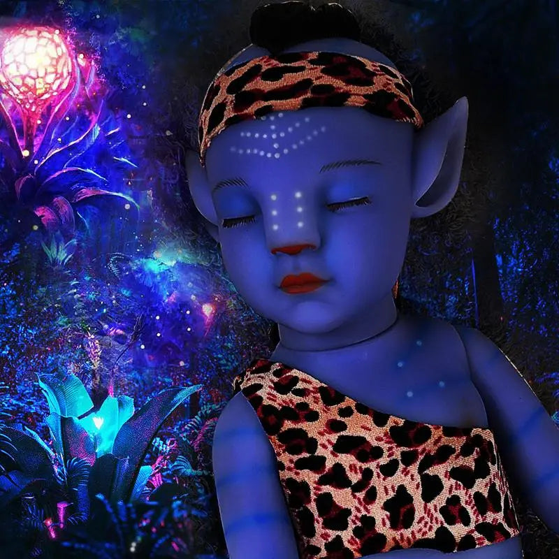 Svítící Reborn panenka Avatar | 50 cm