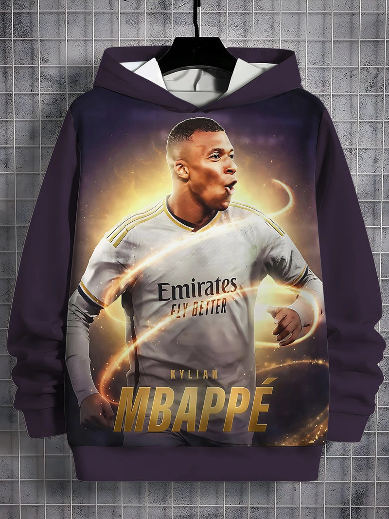 Fotbalová mikina s 3D potiskem Kylian Mbappé - více variant