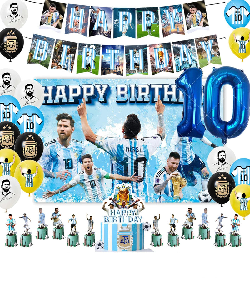 Narozeninový fotbalový párty set s balónky Lionel Messi - více variant