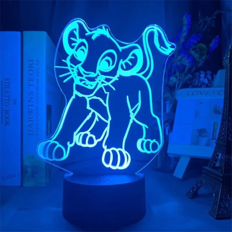 Lampa s 3D iluzí Lví Král - více variant
