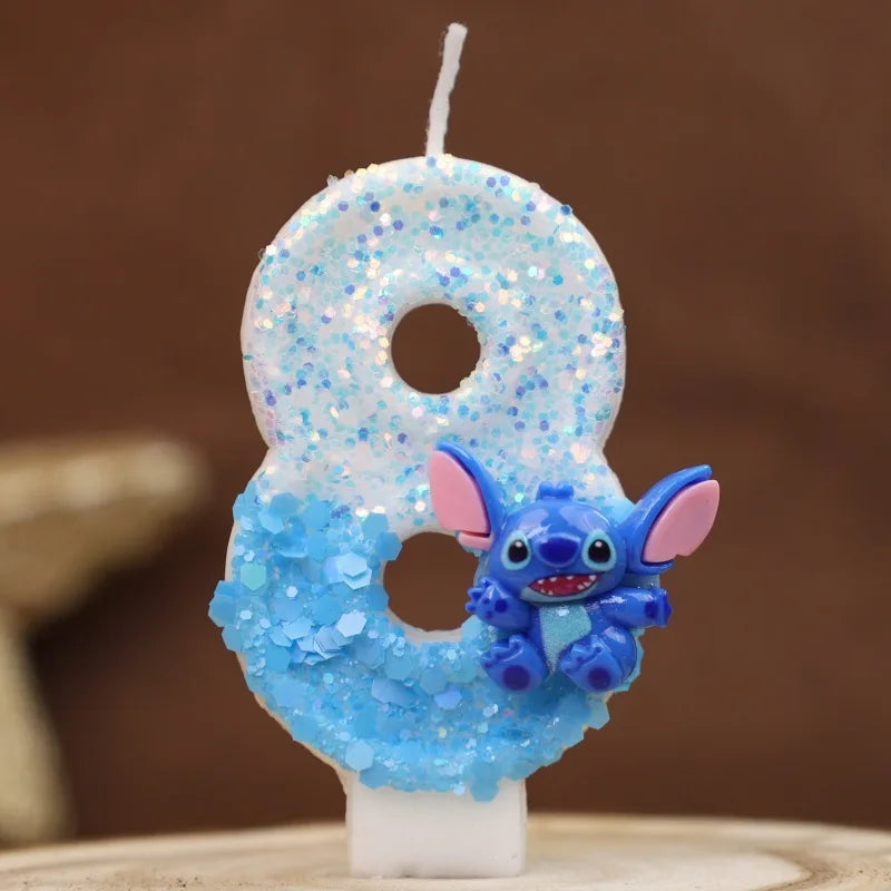 Svíčky na dort s číslovkou Stitch - více variant