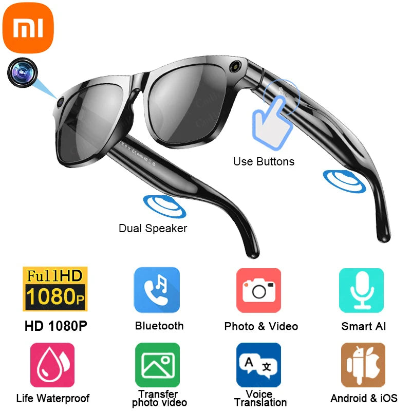 Xiaomi chytré brýle s kamerou - 1080p HD, 100 Mpx, Bluetooth hovory a AI asistent