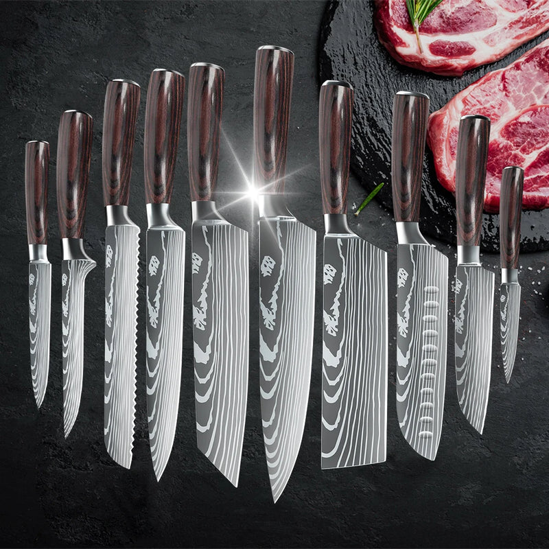 NordicSteel™ Profesionální sada kuchyňských nožů z damaškové oceli