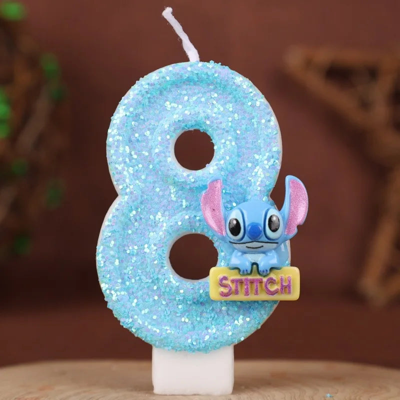 Svíčky na dort s číslovkou Stitch - více variant