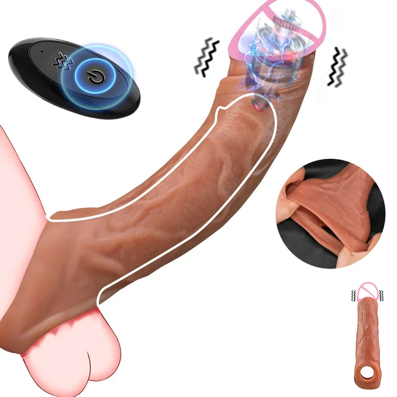 Elastický vibrační návlek na penis