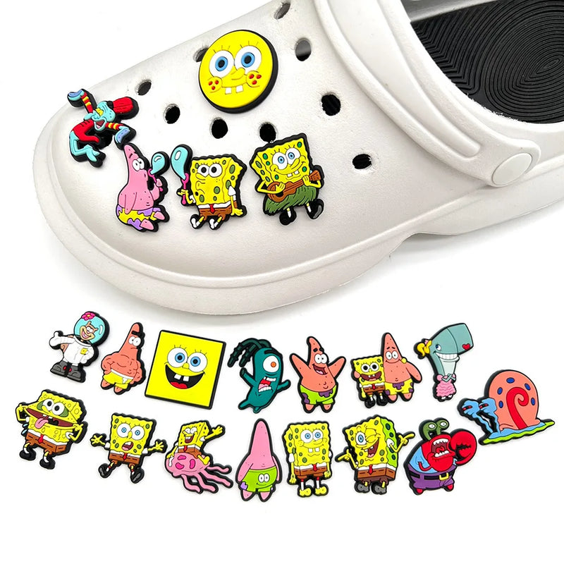 Dětské ozdoby na boty Crocs Spongebob - 20 ks