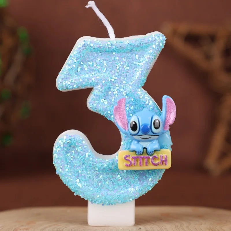 Svíčky na dort s číslovkou Stitch - více variant
