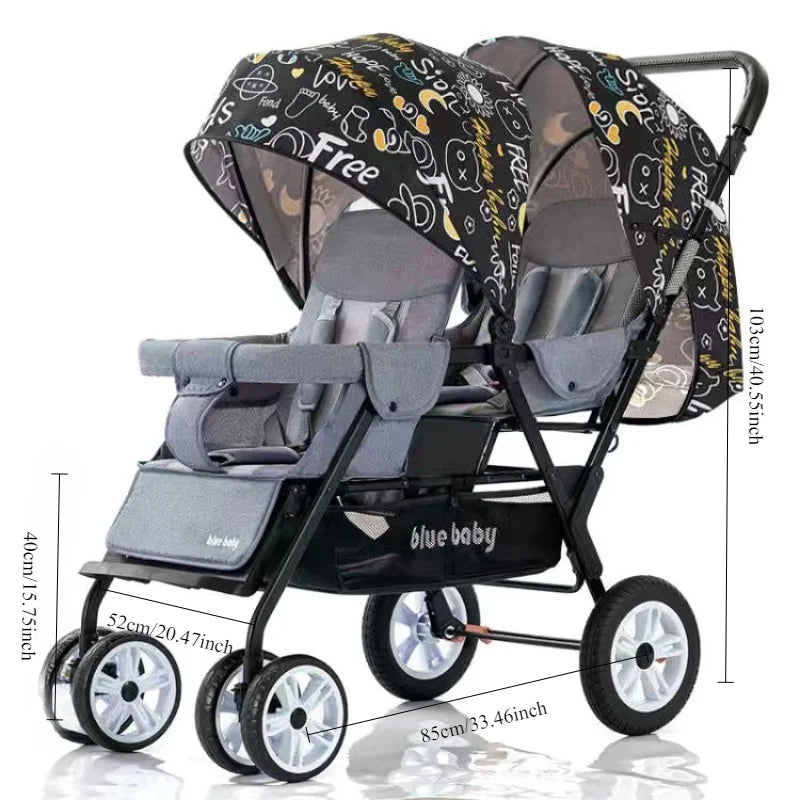 BabyNest™ Kočárek pro dvojčata - více variant