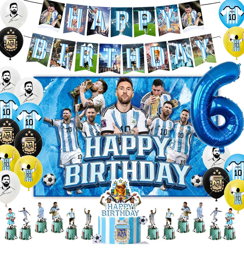 Narozeninový fotbalový párty set s balónky Lionel Messi - více variant