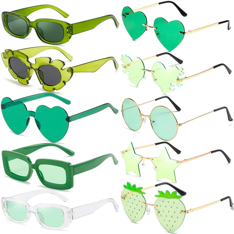 Zelené sluneční brýle na párty - více variant