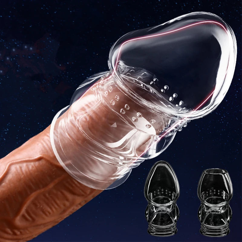 Průhledný silikonový návlek na penis - více variant