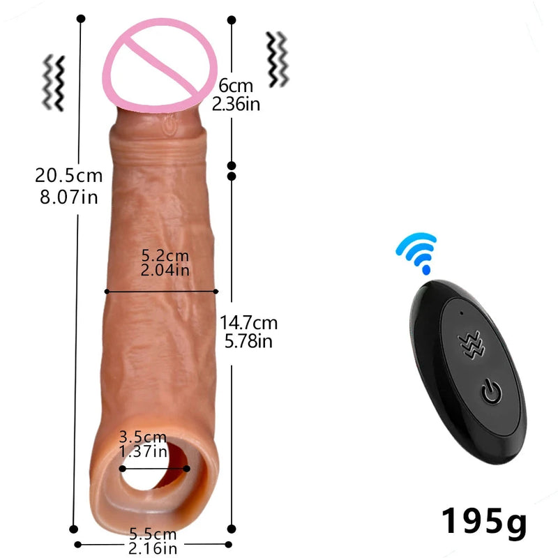 Elastický vibrační návlek na penis