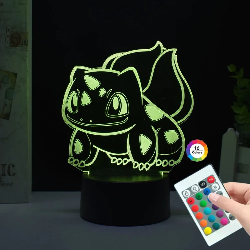 Lampa s 3D iluzí Pokémon