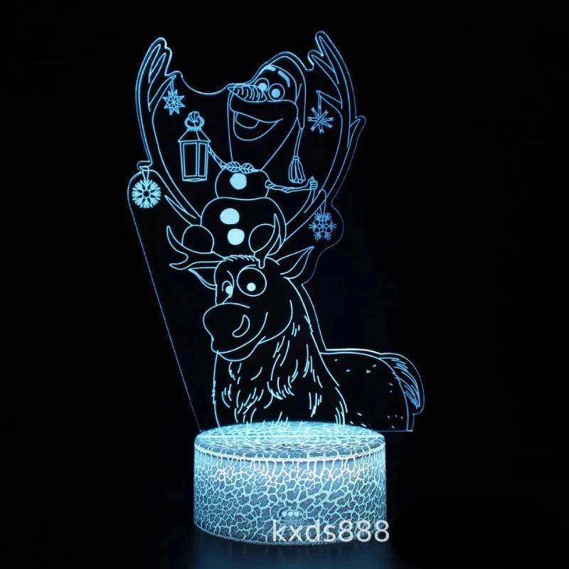 Lampa s 3D iluzí Frozen - více variant