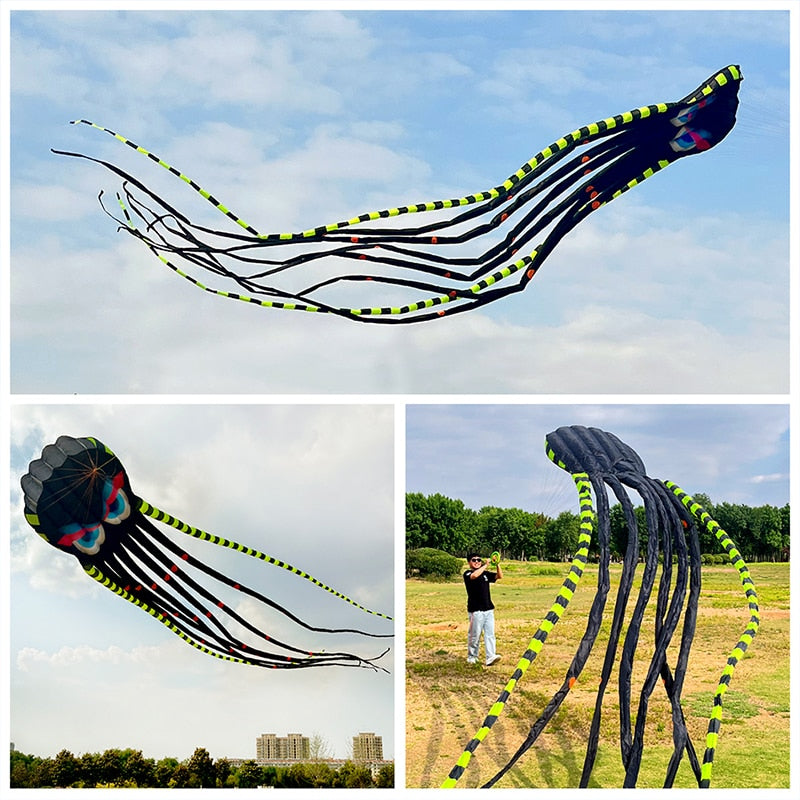 Obří létající 3D drak Chobotnice - více barev