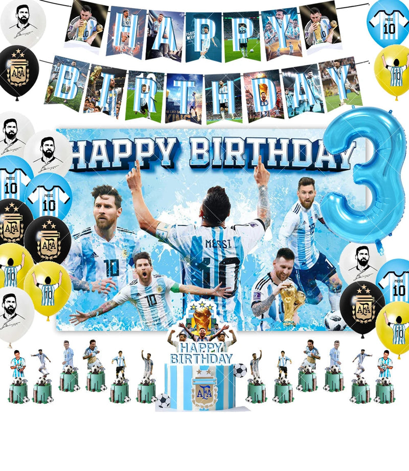 Narozeninový fotbalový párty set s balónky Lionel Messi - více variant