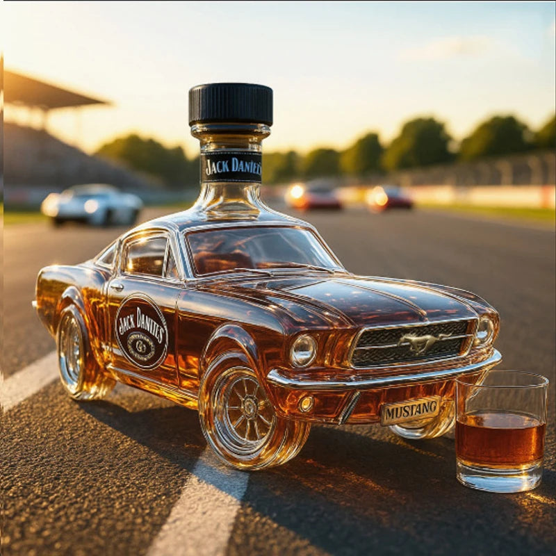 Designová láhev na whiskey s motivem auta - více variant