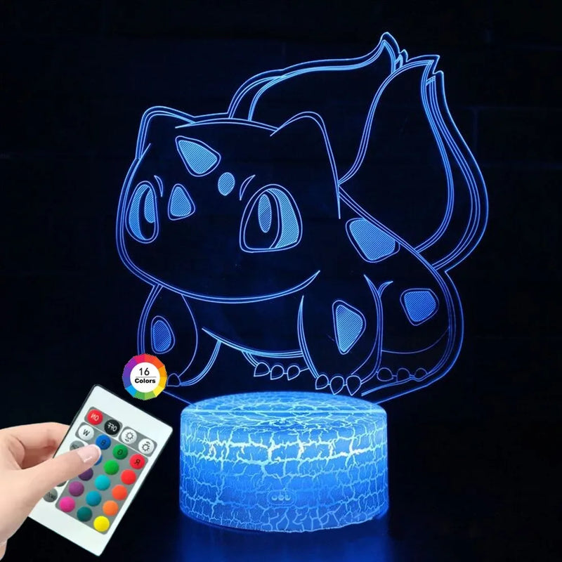 Lampa s 3D iluzí Pokémon