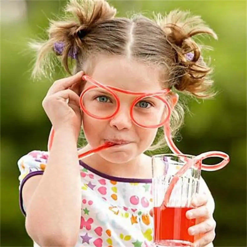 Vtipná brčka pro děti ve tvaru brýlí - více variant