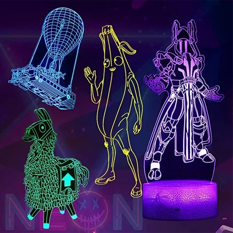 Lampa s 3D iluzí Fortnite - více variant