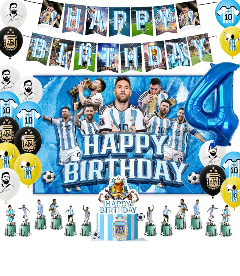 Narozeninový fotbalový párty set s balónky Lionel Messi - více variant