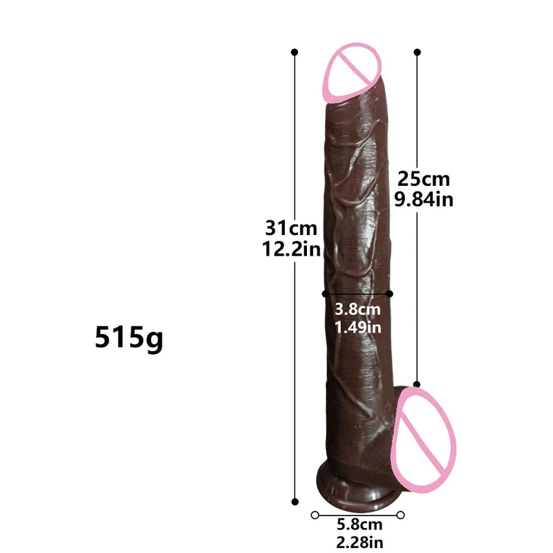 Realistické extra dlouhé dildo - 33 cm - více variant