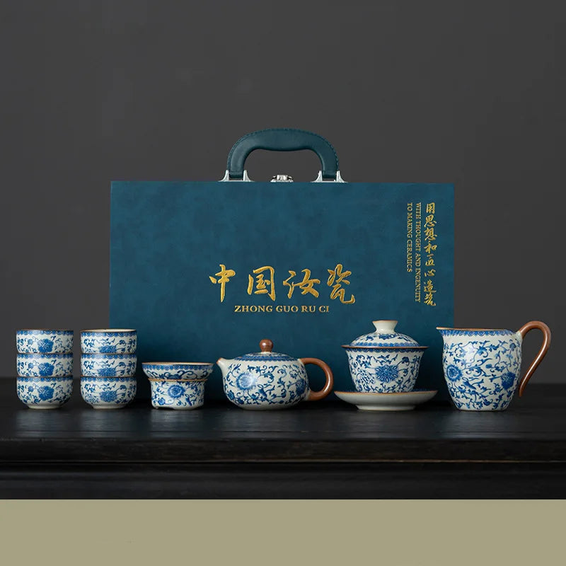 Tradiční japonská porcelánová souprava na čaj - Matcha