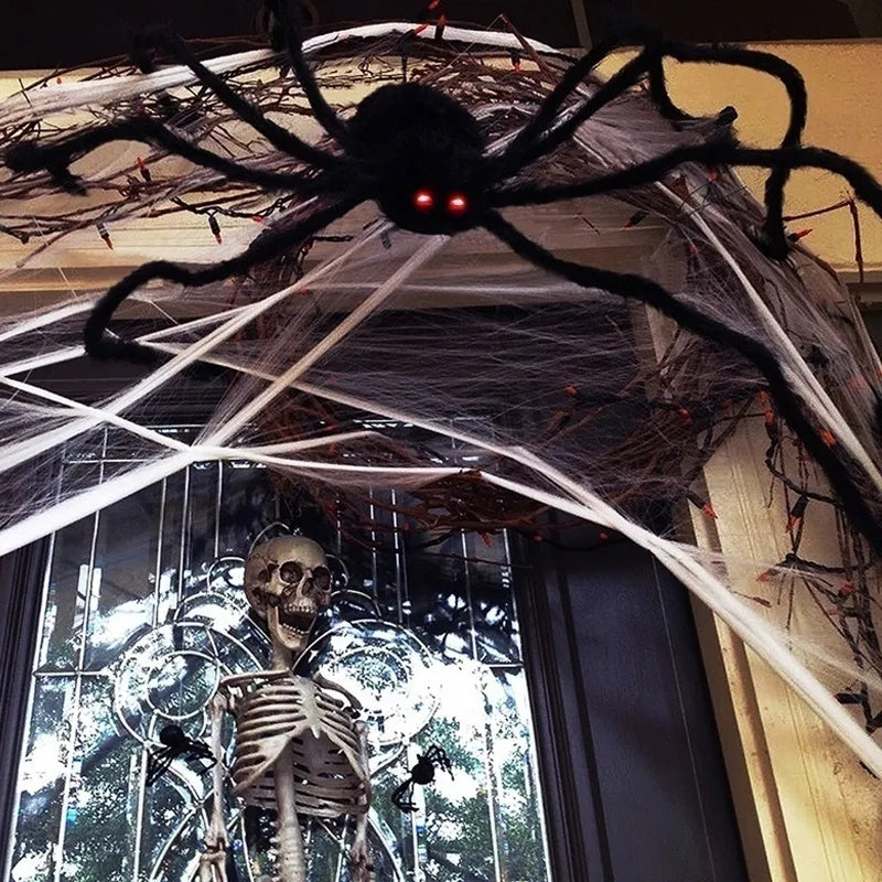 Dekorace na Halloween velký strašidelný pavouk - více variant