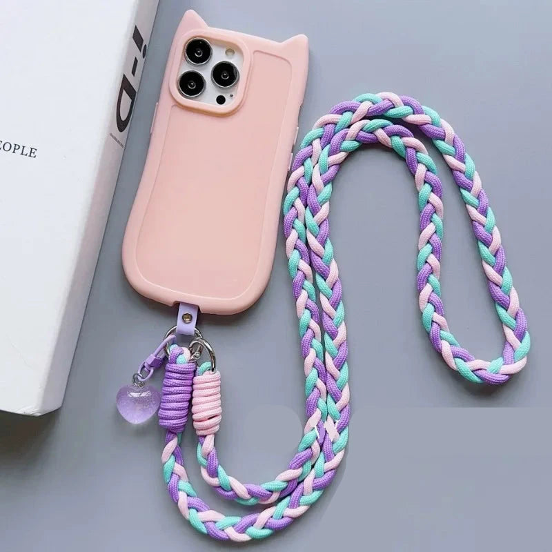Pletený popruh na mobil - více variant