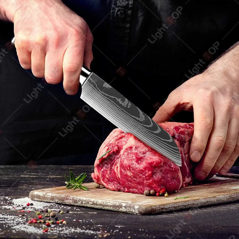 SharpMaster™ Sada kuchyňských nožů s damascénním vzorem a nůžkami