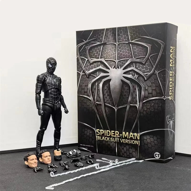 Velká designová figurka černý Spiderman