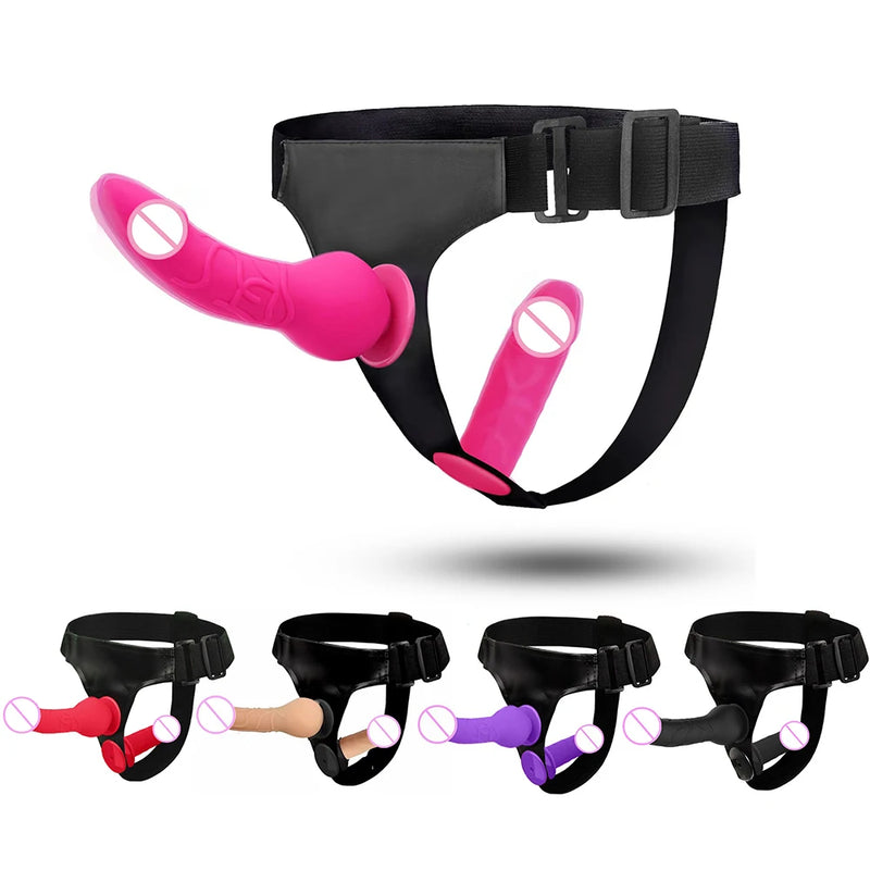 Dvojité strap-on dildo s páskem - více variant
