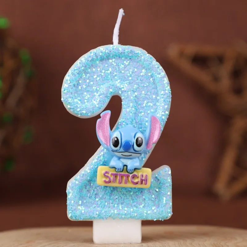 Svíčky na dort s číslovkou Stitch - více variant